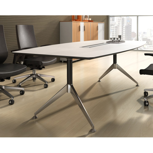 Potenza Boardroom Table 2.4m White  