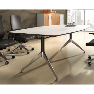 Potenza Boardroom Table 2.4m White  