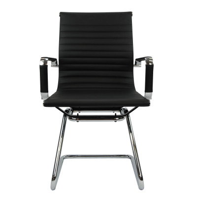 Replica Office Chair Visitor  Medium Back Ribbed Black