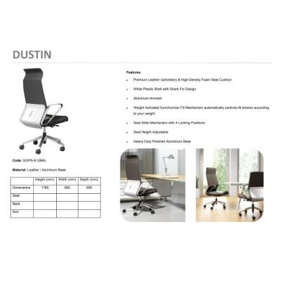 Dustin Leather Chair High Back