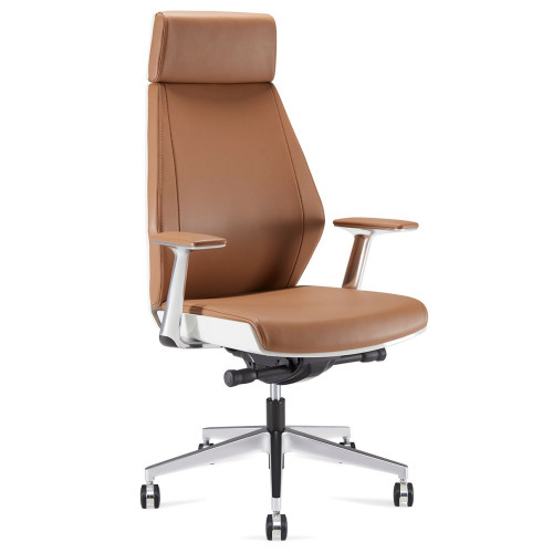 Summit Executive Chair - High Back Tan Leather