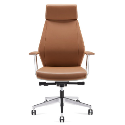 Potenza Executive Chair - High Back Tan Leather