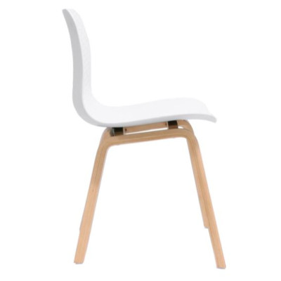 Lucid Visitor Chair with Timber Base