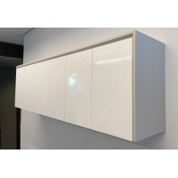 Floating Credenza Stye 04 in Gloss White and Fox