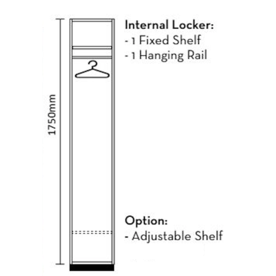 Lockers 1 Door HUGE CHOICE OF COLOURS