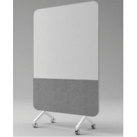 Curved Mobile Glass Whiteboard / Pinboard