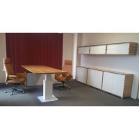 Evolution Executive Desk with Evolution Cabinet Cluster