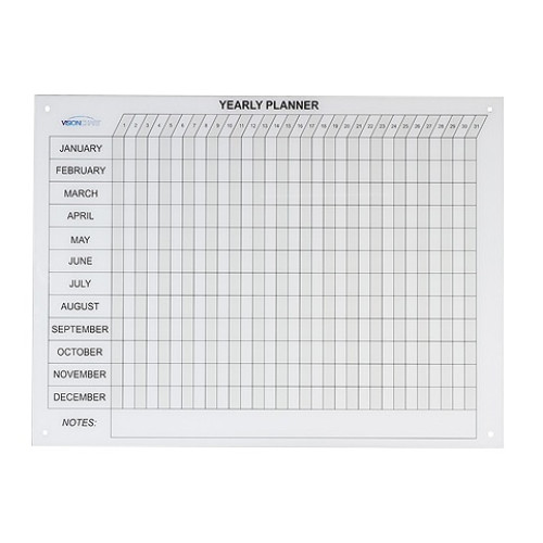 Year Planner - Magnetic Glass 
