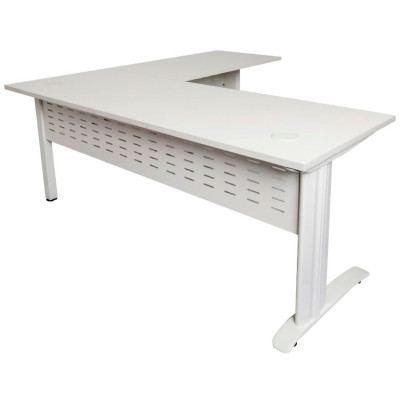 Rapid Span Desk  with Extension - White Top with Choice of  Bases