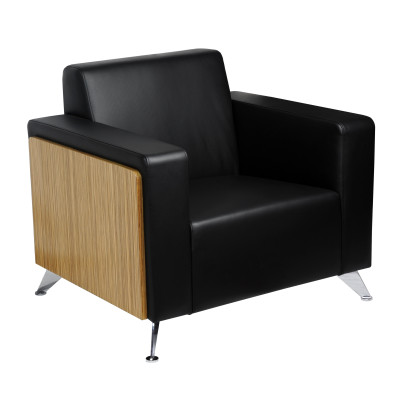 Novara Executive Lounge Wood Veneer and Leather