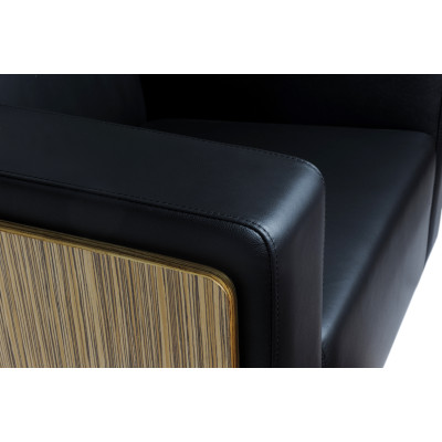 Novara Executive Lounge Wood Veneer and Leather