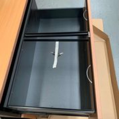 Lateral Filing Cabinet - 2 Drawer Beech and Graphite