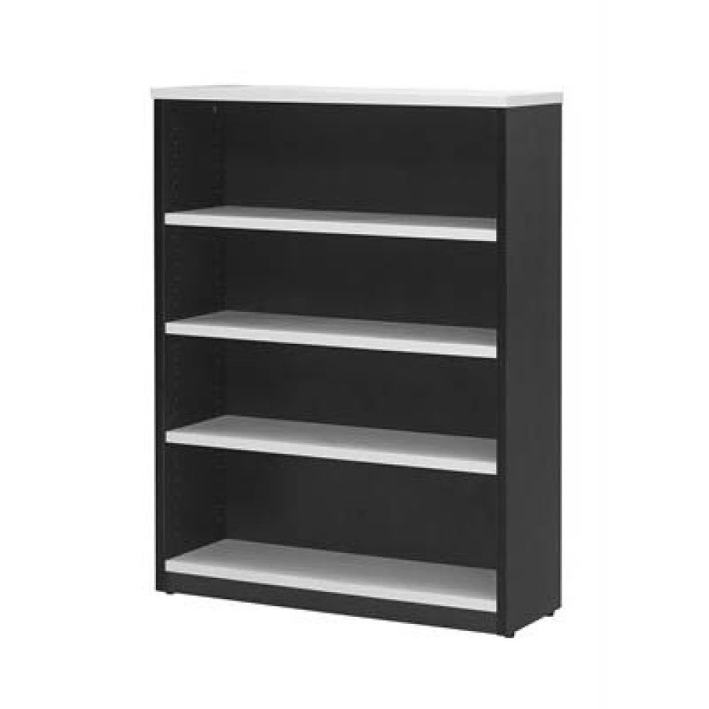 Bookcase in White and Graphite - 1500mm High