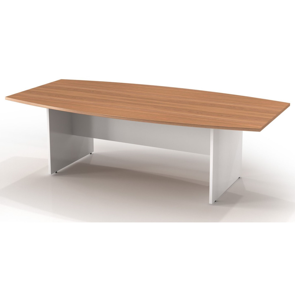 OM Boardroom Table 2.4m Birch and White H-Base