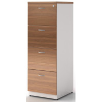 Filing Cabinet - 4 Drawer Birch and White