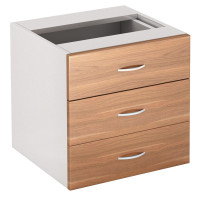 Desk Drawers -3 Drawers Birch and White