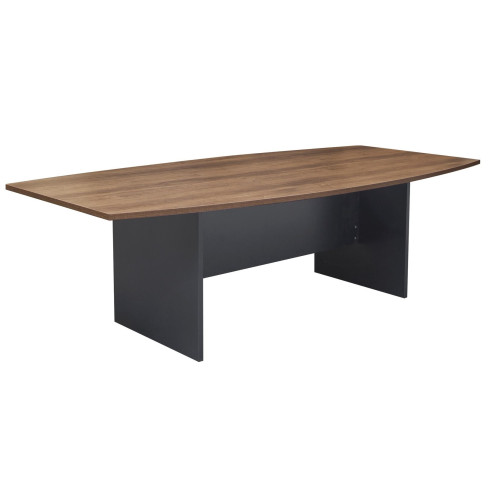 OM Boardroom Table 2.4m Walnut and Graphite H-Base