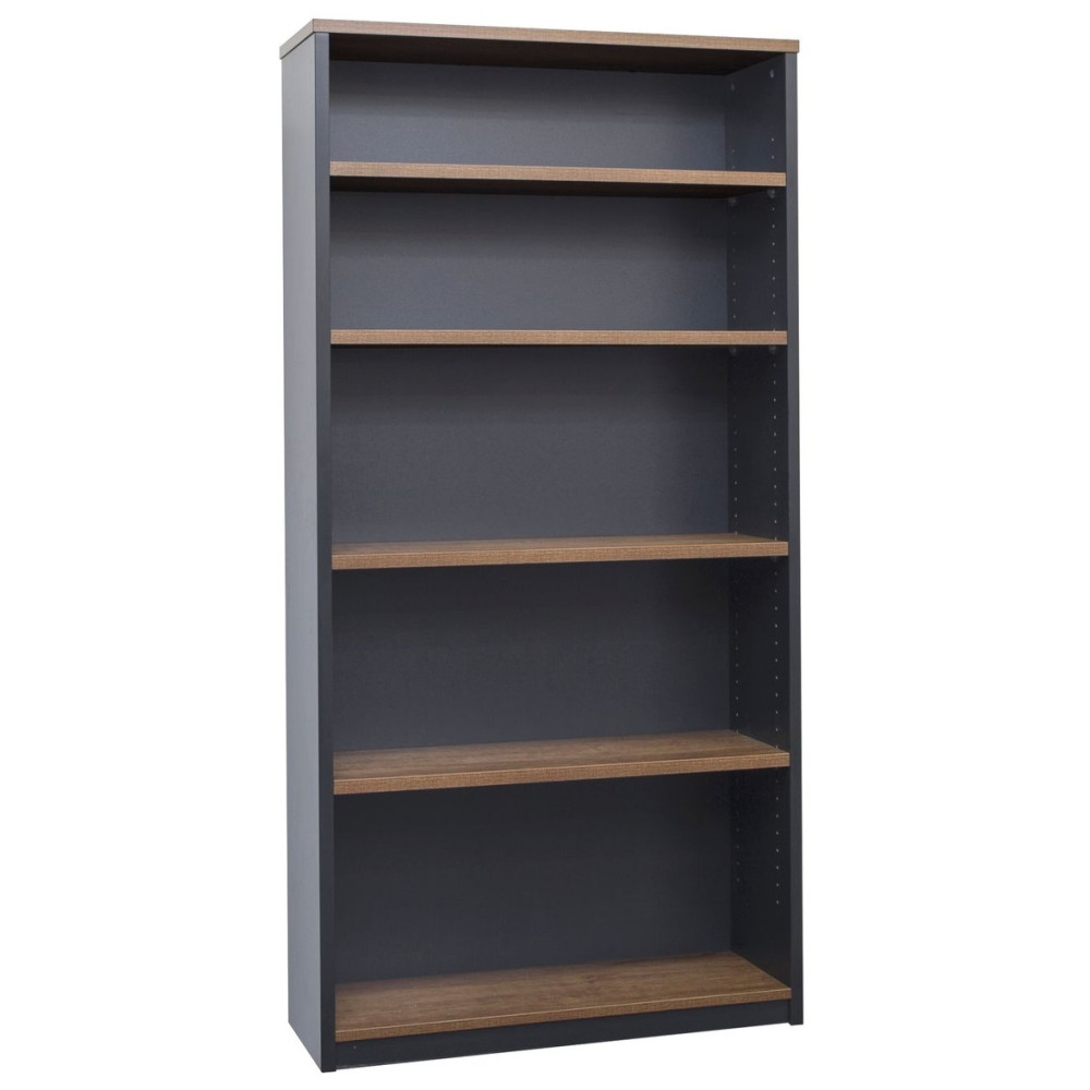 Bookcase in Walnut and Graphite - 1800mm High 