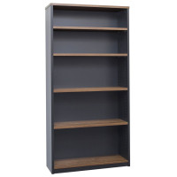 Bookcase in Walnut and Graphite - 1800mm High 