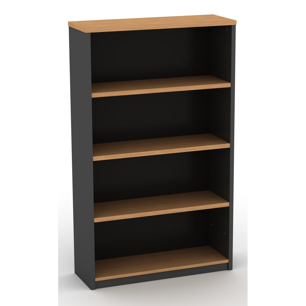 Bookcase in Beech and Graphite - 1500mm High