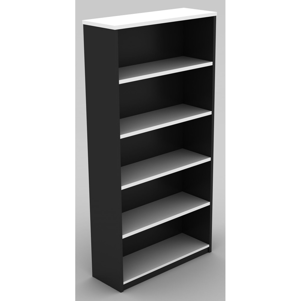 Bookcase in White and Graphite - 1800mm High