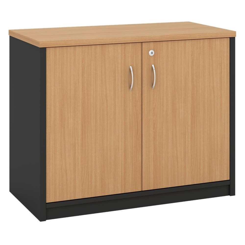 Stationery Cupboard Lockable in Beech and Graphite