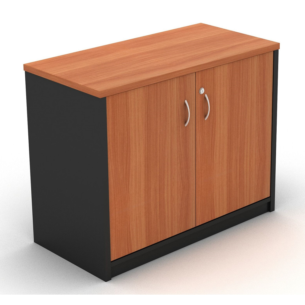 Stationery Cupboard Lockable in Cherry and Graphite
