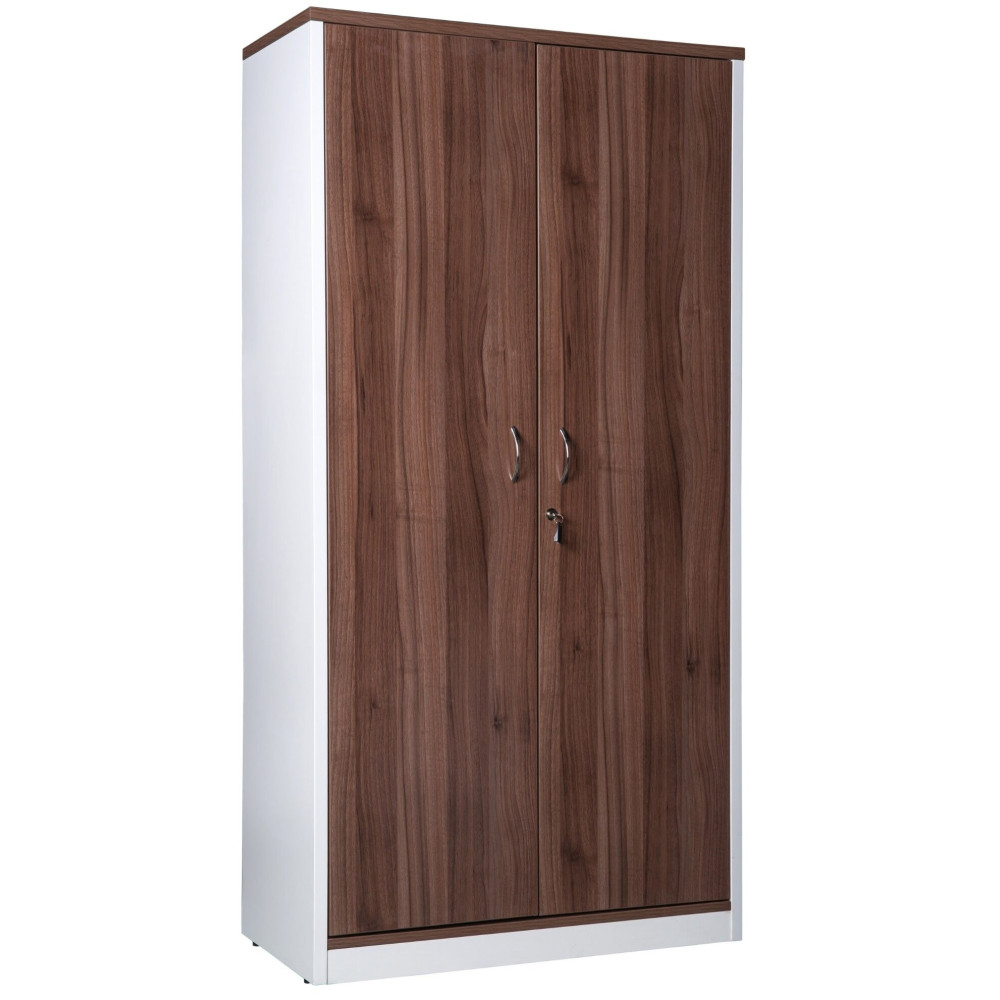 Cupboard Full Doors Lockable in Sepia and White