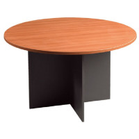 Meeting Table Round Cherry and Graphite