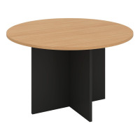 Meeting Table Round Beech and Graphite