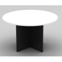 Meeting Table Round White and Graphite