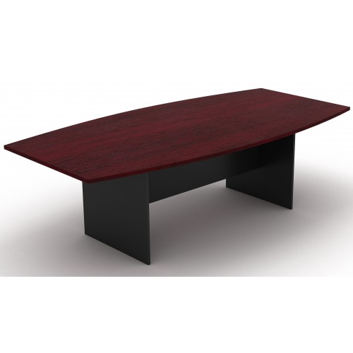 OM Boardroom Table 2.4m Redwood on Graphite H-Base