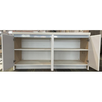 Counter Credenza Hinged Door Gloss White