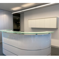 Floating Credenza Stye 04 in Gloss White and Fox