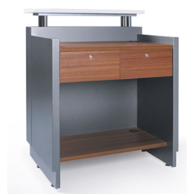 Receptionist Reception Desk Metallic Grey 2 SIZES AVAILABLE