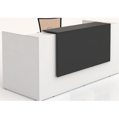 Sorrento Reception Desk 3 SIZES White & Black