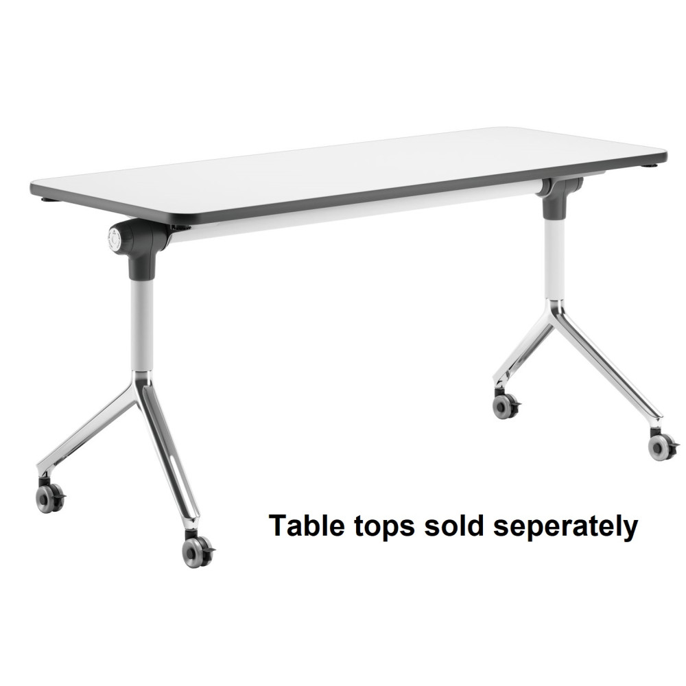 Flip Table White and Chrome