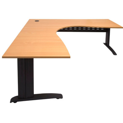 Rapid Span Corner Workstation - Beech Top with Choice of Bases